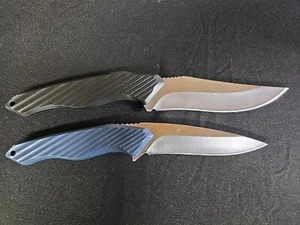 Lot Of 2 Old Timer Stainless Steel Fixed Blade Knife With Sheath READ DESCRIPTIO - Picture 1 of 10