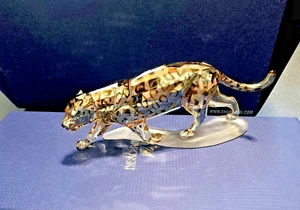 Swarovski Jaguar Golden Shine Crystal Figurine - 1096796 - Retired - NIB - Picture 1 of 17