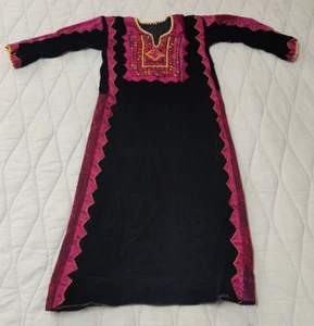 Handmade Palestinian Thobe Heritage Dress For Kids Tatreez Embroidery Bedouin - Picture 1 of 11