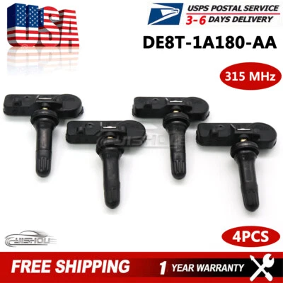 Set of 4 For Ford Motorcraft TPMS Tire Pressure Sensors DE8T1A180AA 9L3T1A180A - Image 1 of 4