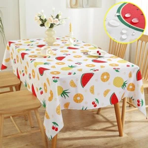 Summer Tablecloths For Rectangles Tables Spill Proof Indoor Outdoor Table Cloth - Picture 1 of 7