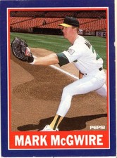 1989 Pepsi Mark McGwire #6 Athletics
