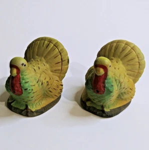 Vintage Thanksgiving Turkey Salt And Pepper Shakers Set Tom Gobbler Fall W/Box - Picture 1 of 10
