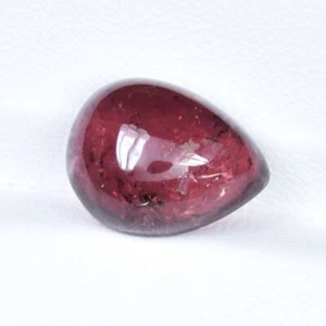 7.14 ct MASSIVE MOZAMBIQUE CABOCHON / NATURAL RUBELITE TOURMALINE - Pear Video ! - Picture 1 of 2