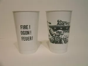 Two Plastic Fire Ogon Feuer Cups - Sweet Heart - WWII  - Picture 1 of 4