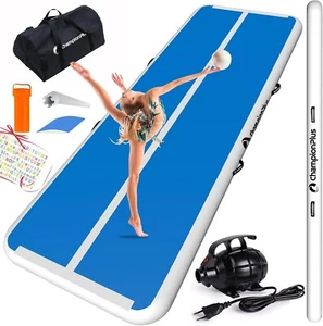 CHAMPIONPLUS Inflatable Air Tumbling Mat Gymnastics Tumble track 4/8 inches T... - Picture 1 of 6