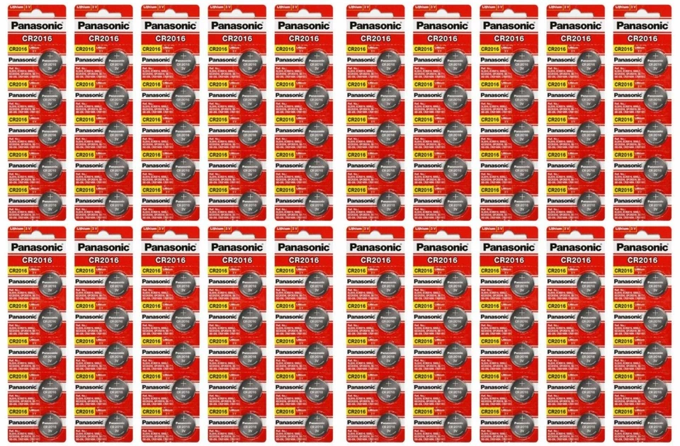 100 x PANASONIC CR2016 CR 2016 LITHIUM COIN CELL Button Battery Exp 2030 - Imagem 1 de 1