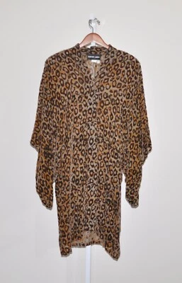 Adrienne Landau Luxury Cheetah Silk Blend Robe Size Small / Medium - Image 1 of 4