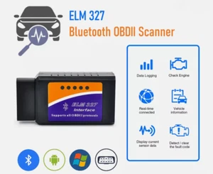 Bluetooth OBD2 OBDII Escáner de Diagnóstico de Coche Herramienta Lector de Código de Fallas Automático ELM327 - Imagen 1 de 13