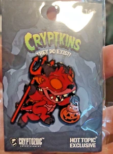Hot Topic Cryptozoic Cryptkins Jersey Devil Enamel Pin New - Picture 1 of 3