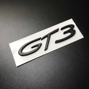 Matte Black GT3 Letter Rear Badge Car Trunk Racing Sticker Emblem For VIP 718 - Picture 1 of 11