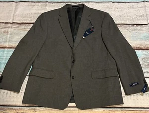 New IZOD Irvine Men's Gray Stretched Sport Jacket Blazer Size 46R 46 Reg - Picture 1 of 9
