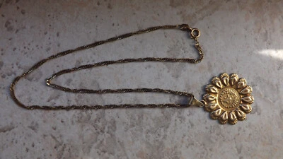 Tolle schöne 925 Silber vergoldete Kette m. Anhänger Sonne Länge 42,5 cm 5,48 g - Bild 1 von 4