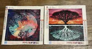 Diamantmalerei fertig fertig fertig 3D Wandkunst spiritueller Baum & Mond G421/2 - Bild 1 von 3