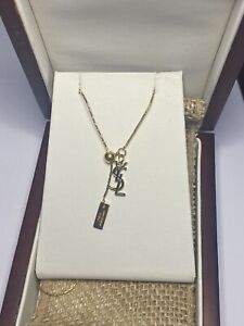 Saint Laurent European diamond cut Slide chain necklace/ Adj-16”-18”/YSL-N-029