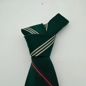 Brooks Brothers Makers Men's Repp Green Blue Silver Red Silk Tie Made in USA - Picture 1 of 8