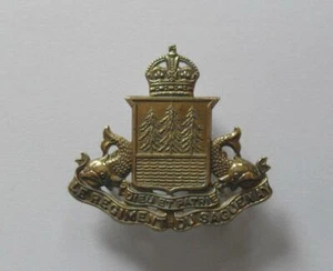 CANADIAN ARMY CAP BADGE. LE REGIMENT DU SAGUENAY. - Foto 1 di 1