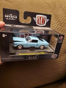 2017 M2 MACHINES AUTO VAULT 1965 FORD MUSTANG FASTBACK 2+2 289 BLUE MEX04 - Picture 1 of 7