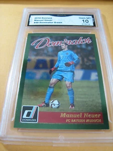 MANUEL NEUER GERMANY 2016 DONRUSS DOMINATOR GREEN # 48 GRADED 10 L@@@K - Picture 1 of 2