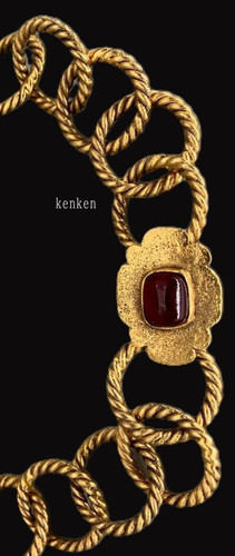 Collana CHANEL AUTENTICA ciondolo cocco girocollo kenkenjp oro pietra gripoa medaglia CC