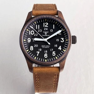 NH35A Retro Pilot Automatic Men Watch Bronze PVD PT5000 Waterproof 39mm Sapphire - Picture 1 of 37