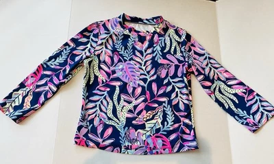 Lilly Pulitzer Girls Rash Guard Top Size 10 Long Sleeve You’ve Been Spotted - Image 1 of 4