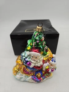 Christopher Radko “Trim A Tree” Santa & Elf Christmas Ornament ~Made In Poland~ - Picture 1 of 3