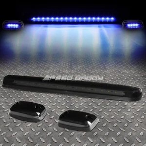 PARA 07-13 SILVERADO / SIERRA 3PCS CARCASA AHUMADA AZUL LED TECHO DE LA CABINA LUZ DE FUNCIONAMIENTO - Imagen 1 de 5