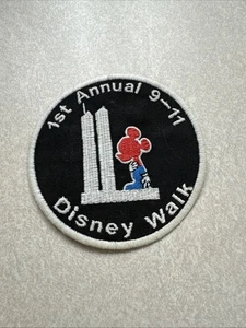 Disney First Annual 9-11 Walk Iron On 3” Patch Rare Mickey Mouse - Picture 1 of 3