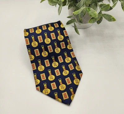 Corbata de cuello Marco Polo estilo italiano para hombre 100 % seda clásica 4" x 60" Foto 1 de 3