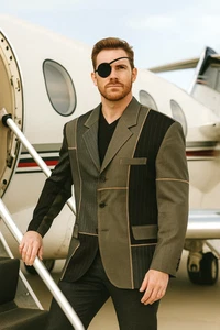 Patchwork Blazer PRONTI Collection by Phita Herren Blazer Jacke Gr. XL cool Fun  - Bild 1 von 6