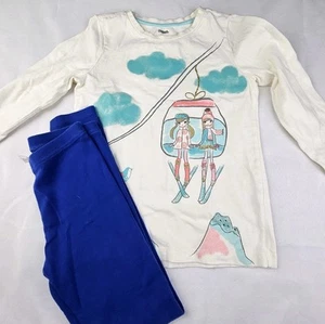Gymboree Little Girls Size 8 Outfit 2pc Top & Bottoms Winter 2013 Girls Skiing - Picture 1 of 9