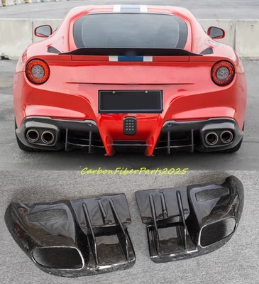 Fits for ferrari f12 berlinetta forge carbon fiber rear bumper splitter Diffuser - Imagem 1 de 4