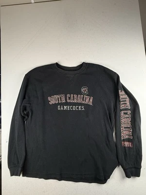 South Carolina Gamecocks Shirt Men L BLack NCAA Long Sleeve Thermal College - Image 1 of 4