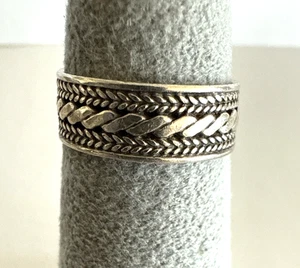 Anillo Banda Infinita Plata Esterlina 925 Estilo Bali Anillo Plata Talla 5.5 - Imagen 1 de 8