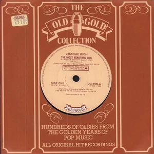Charlie Rich Most Beautiful Girl 7" vinyl UK Old Gold 1982 reissue in die cut - Picture 1 of 2