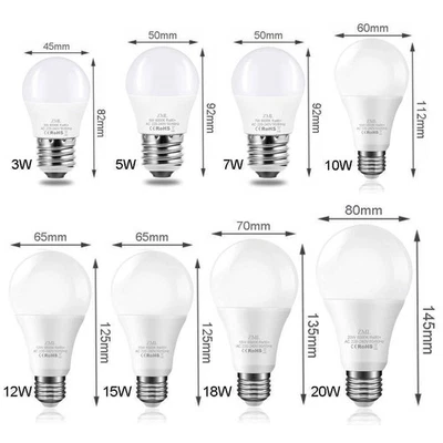 E27 LED Globe 3W 5W - 18W 20W Cool Warm Schraube Weiß Glühbirne Lampe Licht 230V - Bild 1 von 4