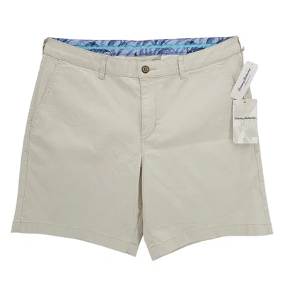 NUEVO CON ETIQUETAS TOMMY BAHAMA Boracay Pantalones Cortos 8" Entrepierna Arena Blanqueada Algodón Elástico Talla 36 Foto 1 de 4