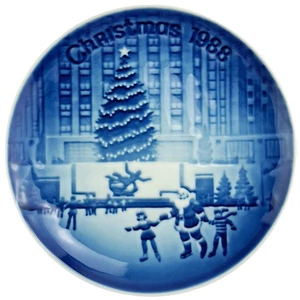 Bing & Grondahl Plate Christmas in America Christmas Rockefeller Center Box 1988 - Picture 1 of 6