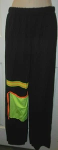 Disfraz de baile Pantalones Estilo Años 90 Hiphop Negro Verde Neón Niño Damas Hombre - Imagen 1 de 7