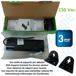 SMART 230V NEGRO + SOPORTES PARA CLARABOJOS Motor para ventanas de techo y domos - Imagen 1 de 7