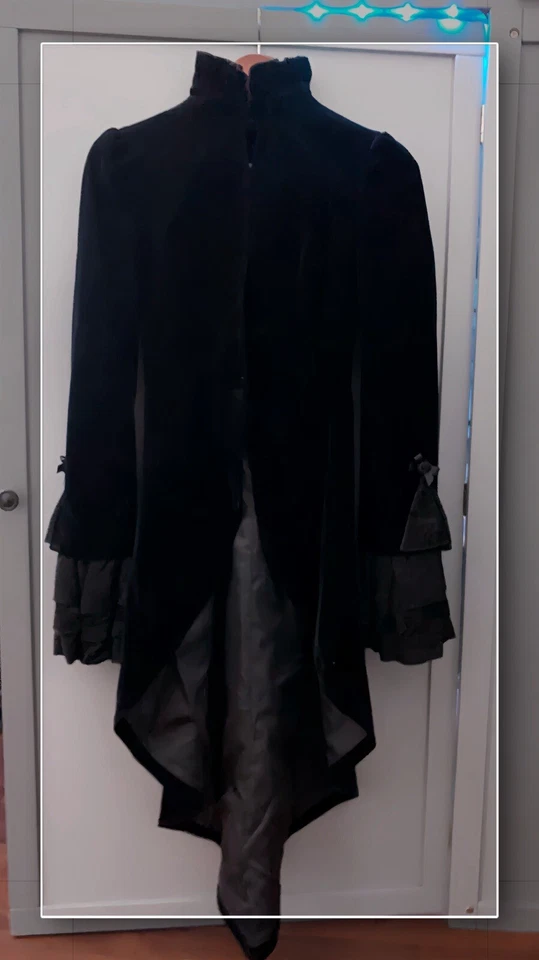 RARE Punk Rave EGA Lolita Velveteen Coat Sz S Japan Style - Image 1 of 4