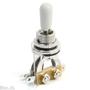 New SWITCH 3 ways Toggle chrome - tip white pour guitare Les Paul, SG.... - Bild 1 von 4