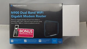 Netcomm NF3ADV N900 Dual Band WiFi Gigabit Modem Router + Bonus Cordless Phone - Picture 1 of 3