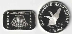 TONGA 1 and 2 PA'ANCA 1979 SILVER PROOF MIRROW 999/1000 FAO F.A.O. TOP RARE - Picture 1 of 2