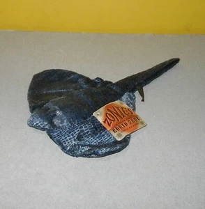 Nuevo Peluche Russ Earth Zone Zonies Pequeño 10" Azul Manta Ray Seabee Bean - Imagen 1 de 2