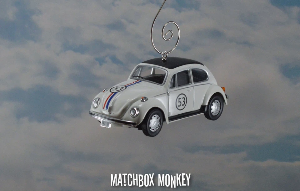 Herbie the Love Bug VW Volkswagen Escarabajo Adorno de Navidad Completamente Cargado Adorno Foto 1 de 4