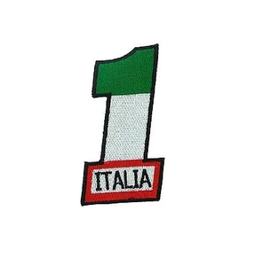 Aufnäher Aufnäher bestickt Patch Flagge Italien Italienisch Ziffern Nummer 1 Motorrad Biker - Bild 1 von 1