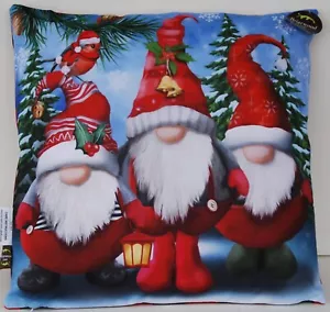 "Winter Gnomes" Decorative Briarwood Lane Indoor/Outdoor Winter Pillow - Picture 1 of 7