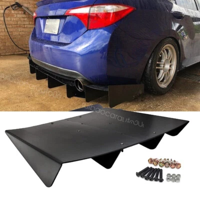 For Toyota Corolla Rear Diffuser 4 Fins Bumper Splitter Spoiler Lower Lip 22x20" Foto 1 de 4